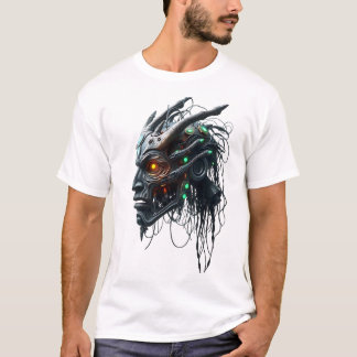 Tribal-Gesicht Bio Wires White T-Shirt