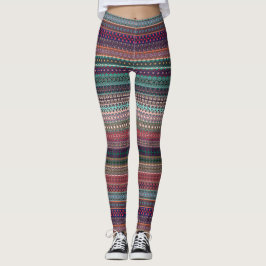 Tribal gestreiftes abstraktes Musterdesign Leggings