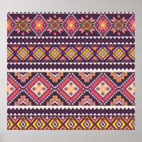 Tribal gestreiftes, geometrisches nahtloses Muster