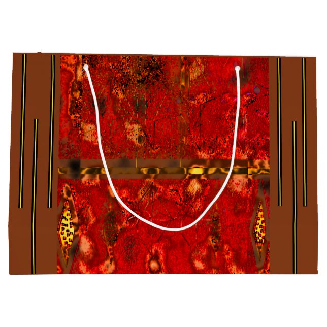 "Tribal Glow" (große) Geschenktasche Große Geschenktüte (Rückseite)