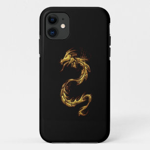 Tribal Gold Dragon Fantasy Art iPhone Case