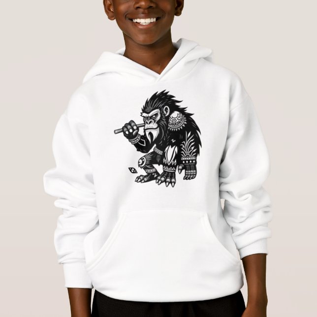 Tribal Gorillas Hoodie (Vorderseite)