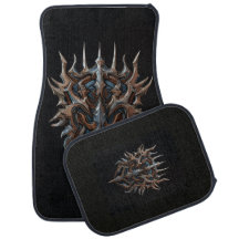 Tribal Gothic Car Mats Set Dark Aggressive Auto St