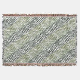 Tribal Green Stripes Abstract Pattern  Decke