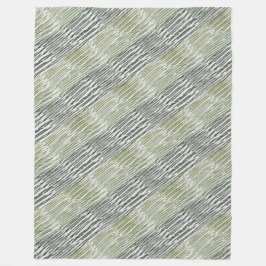 Tribal Green Stripes Abstract Pattern  Fleecedecke