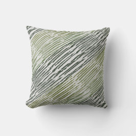 Tribal Green Stripes Abstract Pattern  Kissen