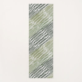 Tribal Green Stripes Abstract Pattern  Yogamatte