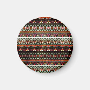 Tribal Grunge: Ethno Retro Muster Magnet