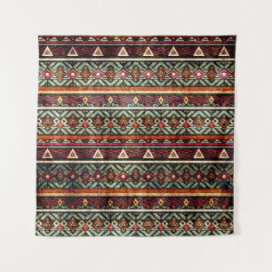 Tribal Grunge: Ethno Retro Muster Wandteppich