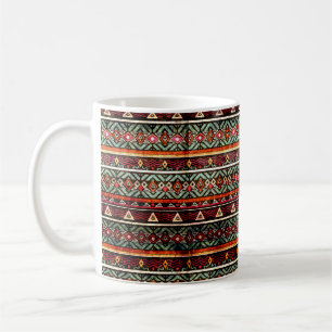 Tribal Grunge Ethno Volksmuster im Retro-Stil Kaffeetasse