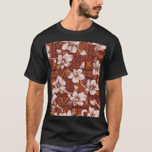 Tribal Hawaiian: Hibiskus-Blumen-Wallpaper T-Shirt