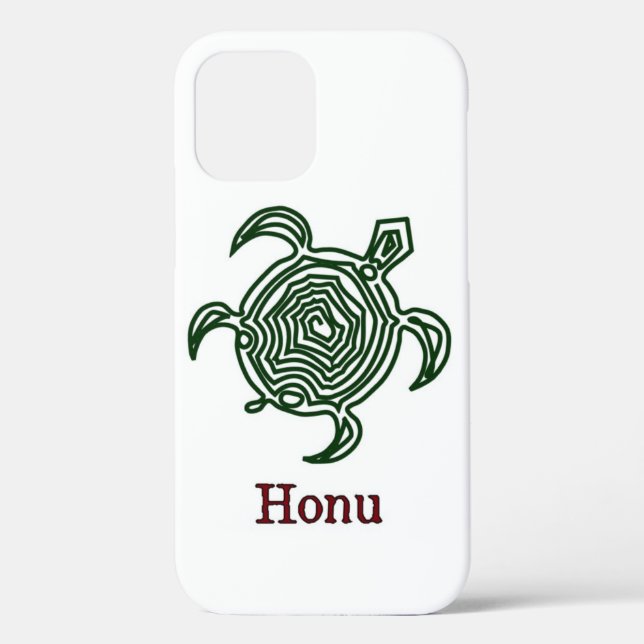 Tribal Hawaiian Sea Turtle in Green Case-Mate iPhone Hülle (Rückseite)