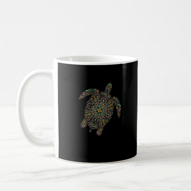 Tribal Hawaiian Sea Turtle Kaffeetasse (Links)