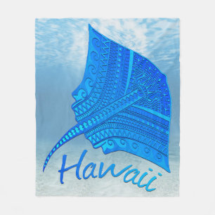 Tribal Hawaiian Stingray Fleecedecke