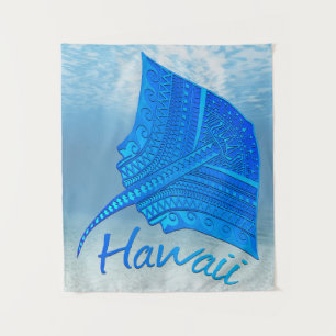 Tribal Hawaiian Stingray Wandteppich