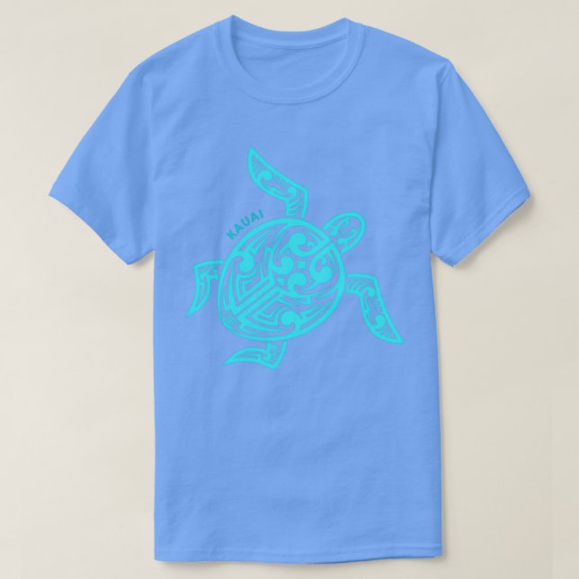 Tribal Hawaiian Turtle Kauai T-Shirt (Design vorne)