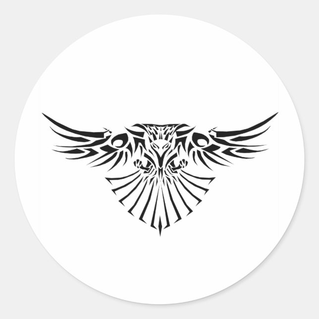 Tribal Hawk Tattoo Design Sticker (Vorderseite)