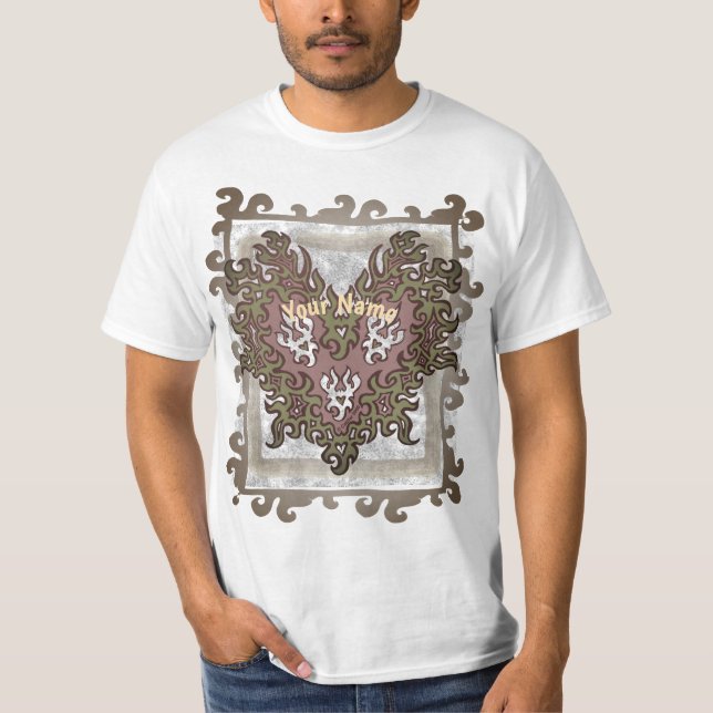 Tribal Heart Flames T-Shirt (Vorderseite)