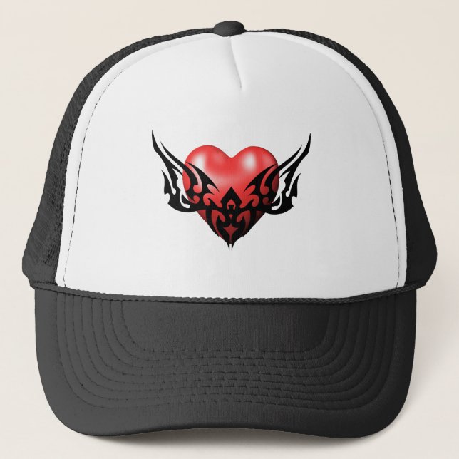 Tribal Heart Hat Truckerkappe (Vorderseite)