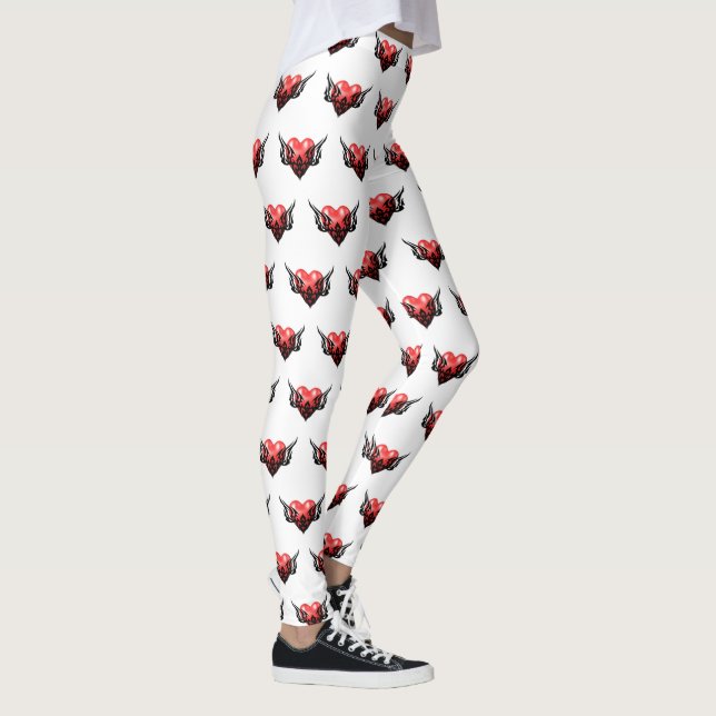 Tribal Heart Tattoo Leggings (Rechts)