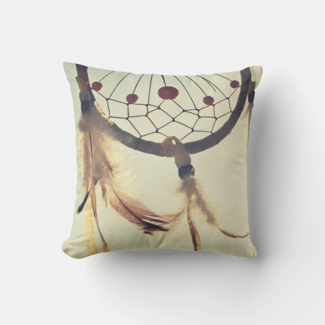 Tribal Hipster Dream Catcher Throw Kissen (Vorderseite)