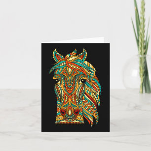 Tribal Horse Design - Pferde Tiere Lover Horsebac Karte