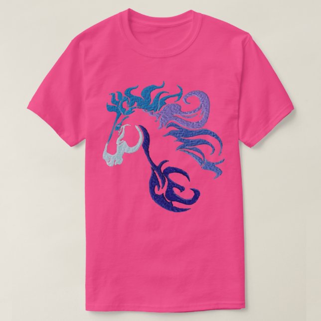 Tribal Horse Head Colorful T-Shirt (Design vorne)