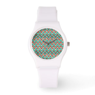 Tribal iKat ZigZag Zickzack Muster Armbanduhr
