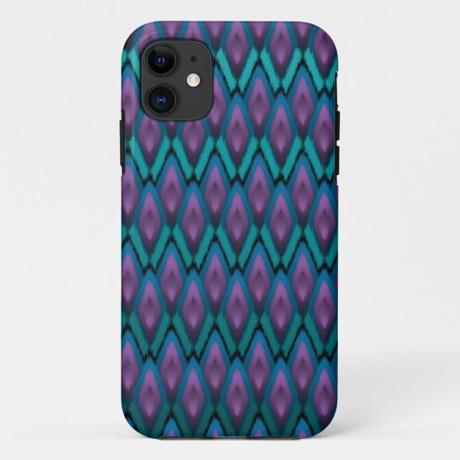 Tribal Ikat Zigzags and Diamonds Pattern Case-Mate iPhone Hülle (Rückseite)