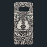 Tribal-Illustration des Schwarzen Wolfs Case-Mate Samsung Galaxy S8 Hülle<br><div class="desc">Cooler schwarzer Wolfskopf detaillierte abstrakte Illustration.</div>