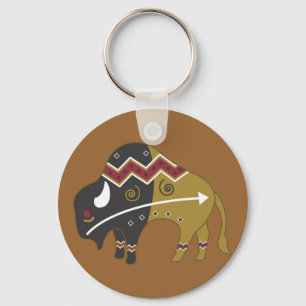 Tribal Indian Buffalo Schlüsselanhänger