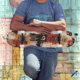 Tribal Inspiriert Graffiti Abstrakt mit dem Erdrei Skateboard