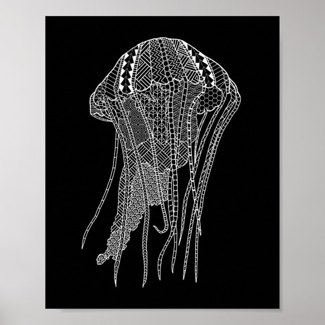 Tribal Jellyfish Poster (Vorne)