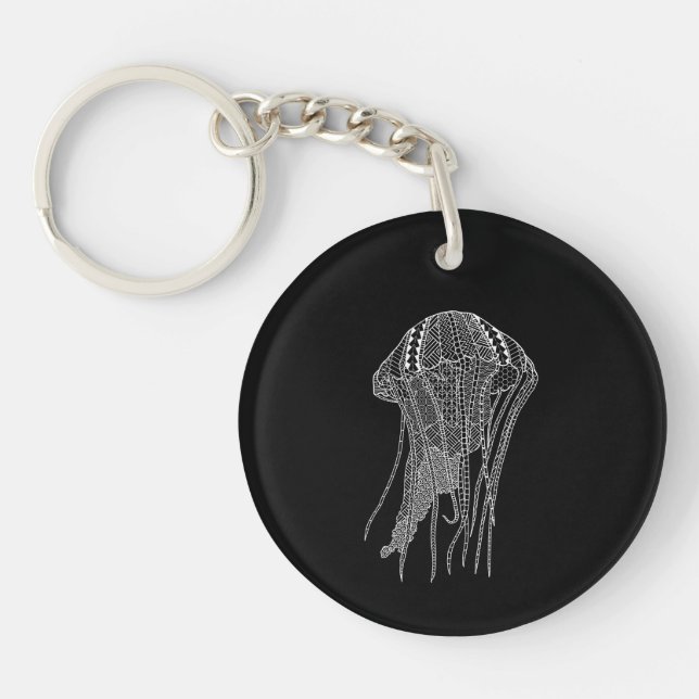 Tribal Jellyfish Schlüsselanhänger (Vorderseite)