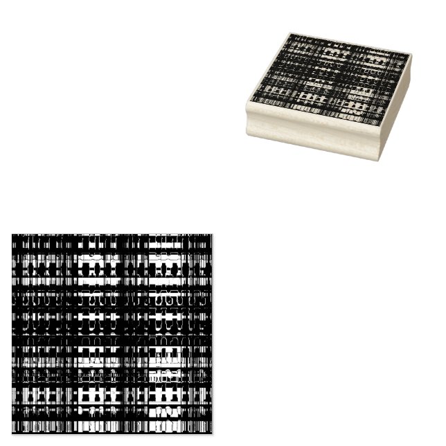 Tribal Kariert texturiertes Muster Gummistempel (Stempel)