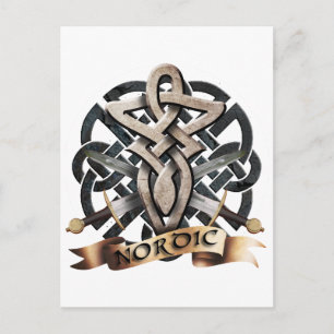 Tribal Knot viking B Postkarte