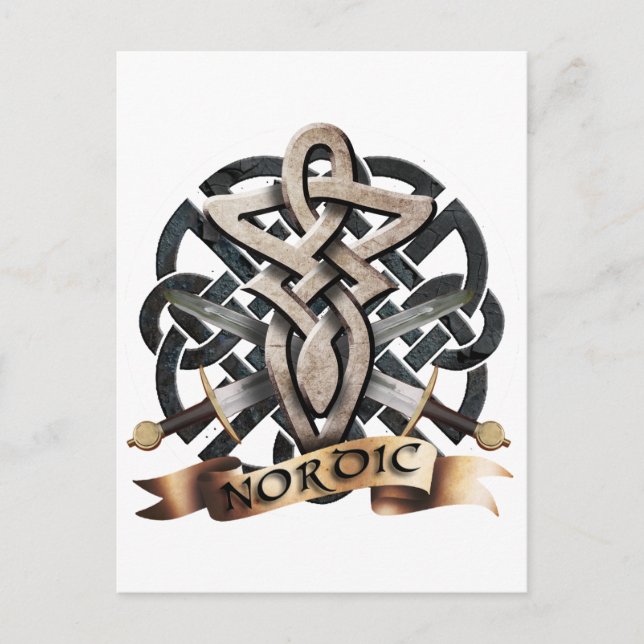 Tribal Knot viking B Postkarte (Vorderseite)