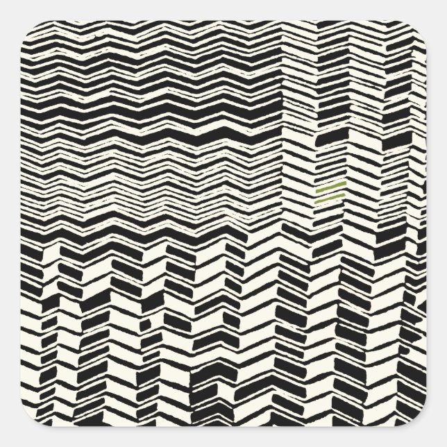 Tribal Kuba Designs Quadratischer Aufkleber (Vorderseite)