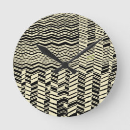 Tribal Kuba Designs Runde Wanduhr