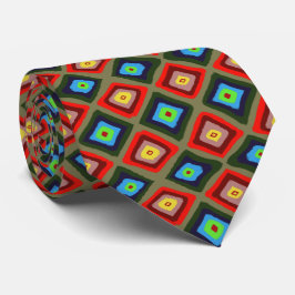 Tribal-Kühn-Farben-Diamantmuster Krawatte