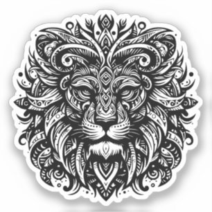 Tribal Lion Aufkleber