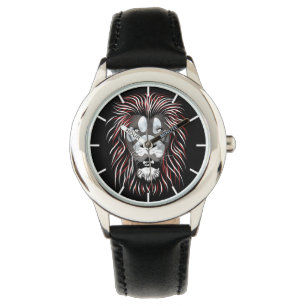 Tribal Lion Face Watch Armbanduhr