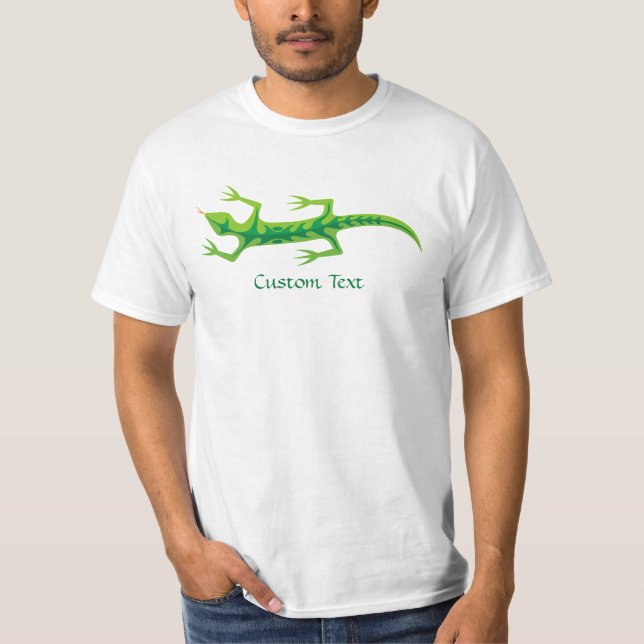 Tribal Lizard Green T-Shirt (Vorderseite)