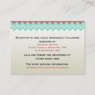 Tribal Lizards Southwestern Wedding Enclosure Card Begleitkarte