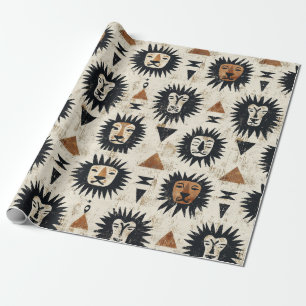 Tribal-Löwen-Safari-Muster Geschenkpapier