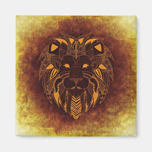 Tribal-Löwenmagnet Magnet (Vorne)