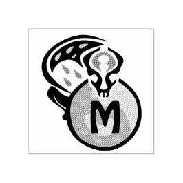 Tribal Malaysian Cat Gecko Monogram Gummistempel