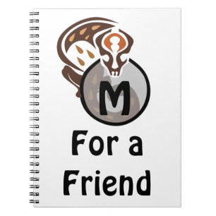 Tribal Malaysian Cat Gecko Monogram Notizblock