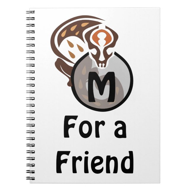 Tribal Malaysian Cat Gecko Monogram Notizblock (Vorderseite)