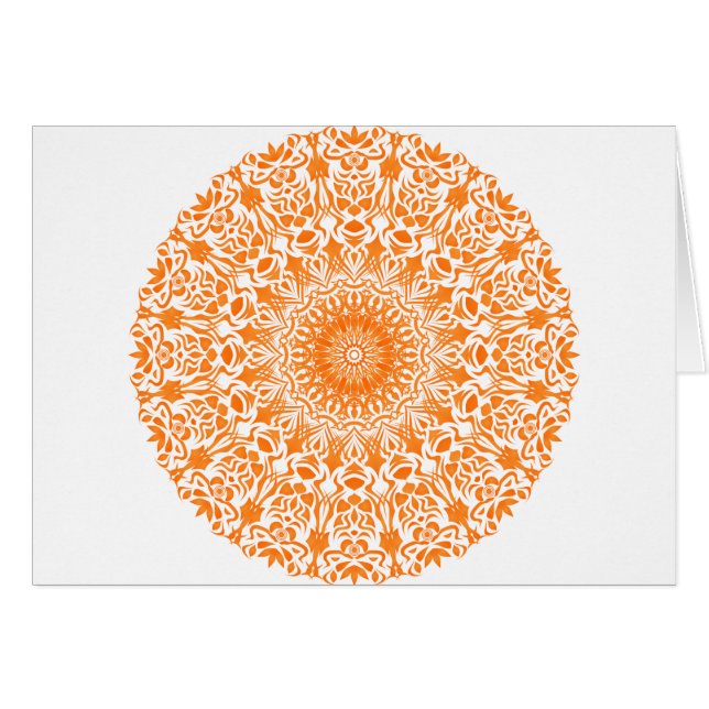 Tribal Mandala Orange (Vorderseite (Horizontal))